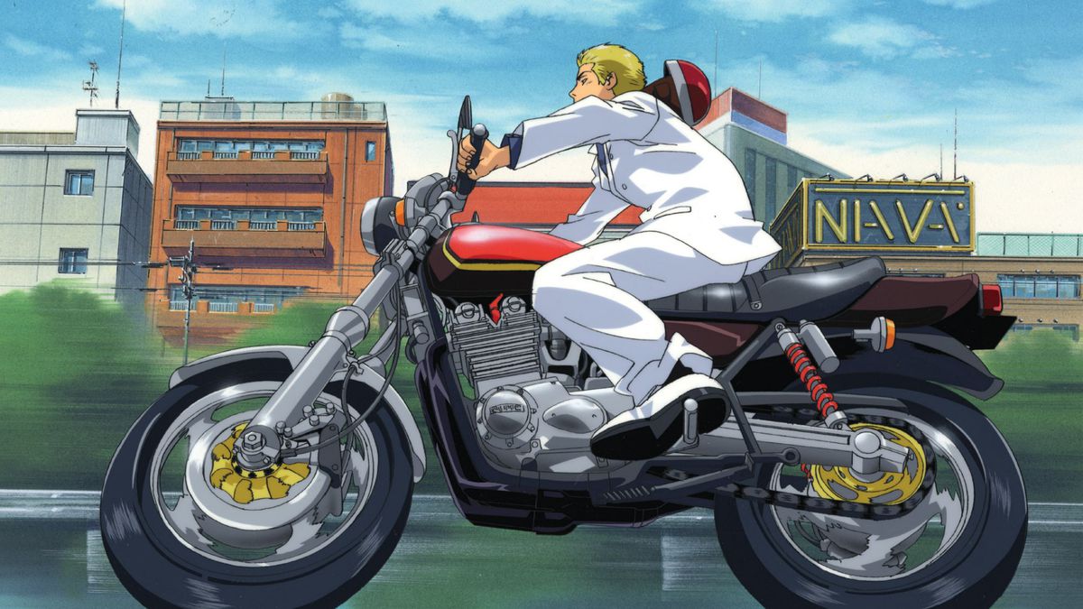 Eikichi Onizuka avec des armes à feu dans le manga