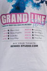 t-shirt benkei oversize blanc de one piece brook grand line tour
