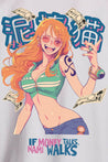 T-shirt One Piece de Nami blanc oversize