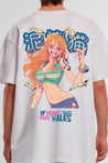 T-shirt One Piece de Nami blanc oversize